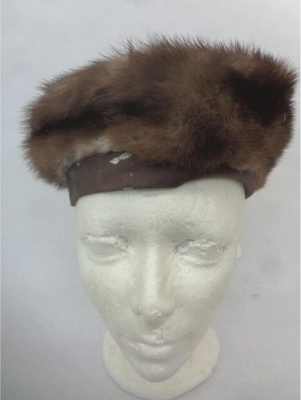 SCRAP ITEM: NATURAL CANADIAN LUTETIA MINK FUR HAT CAP ARTS & CRAFTS